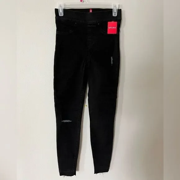 Spanx Distressed Denim Legging Jegging - Picture 3 of 11